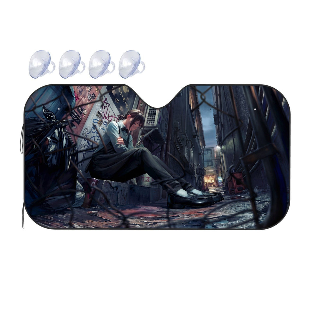 Anime Chainsaw Man  Car Sunshade