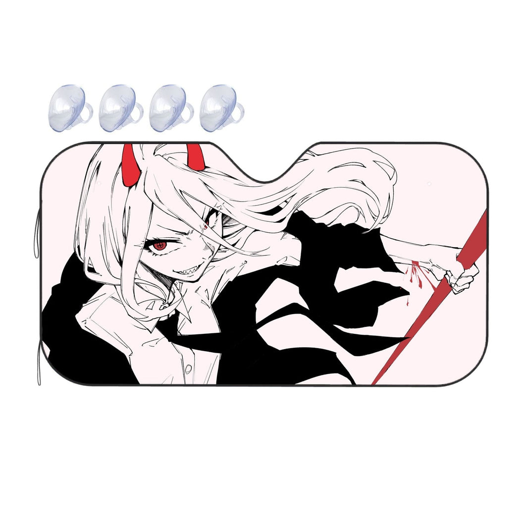 Anime Chainsaw Man  Car Sunshade