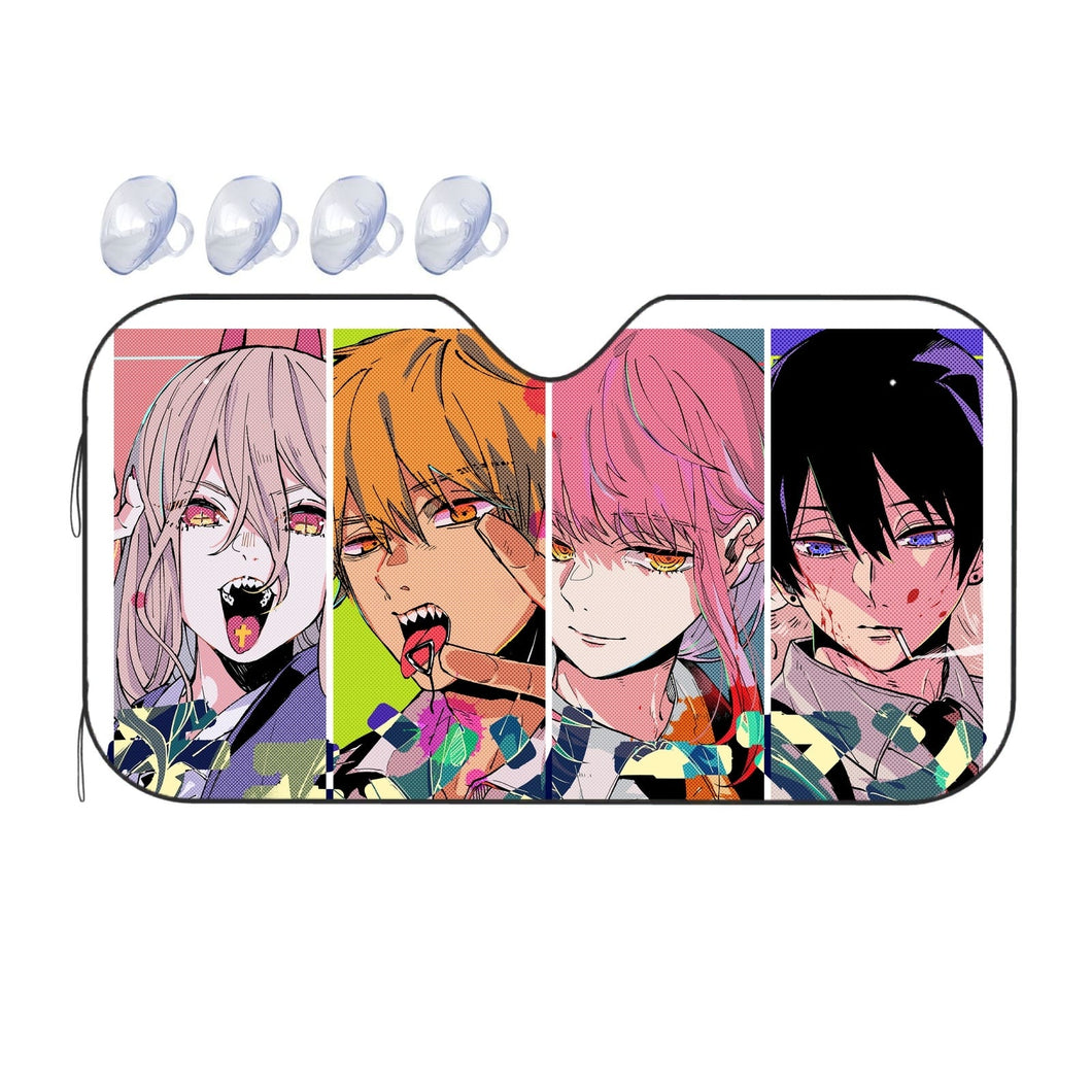 Anime Chainsaw Man  Car Sunshade