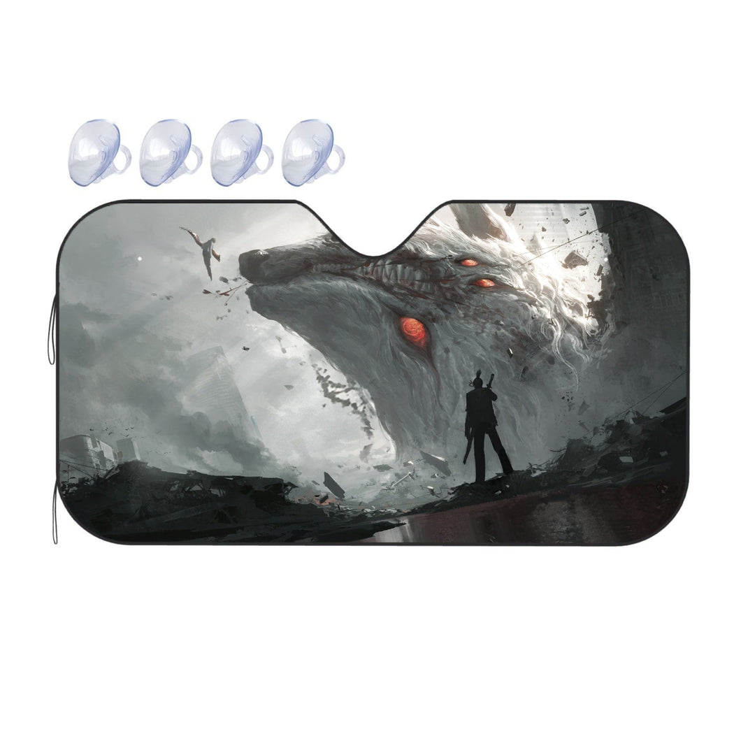 Anime Chainsaw Man Car Sunshade