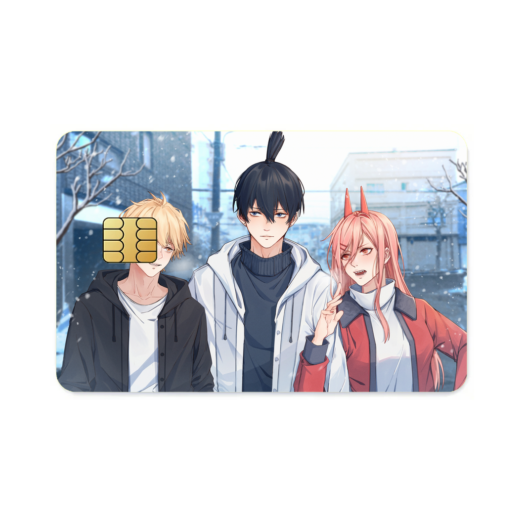 Anime Chainsaw Man  Credit Card Skins (4-in-1 Pack)