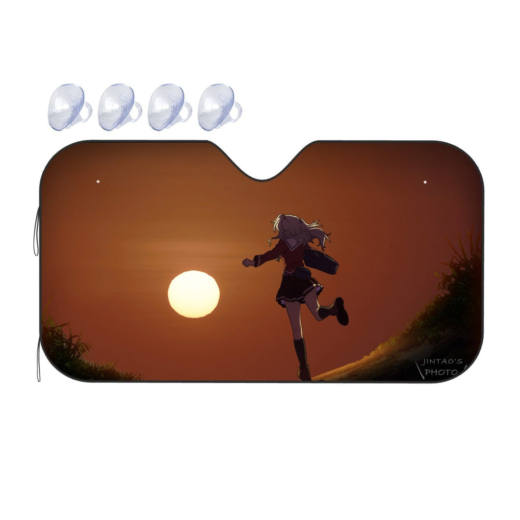 Anime Charlotte Car Sunshade