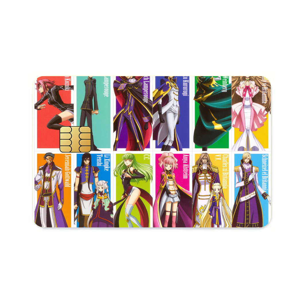 Anime Code Geass Credit Card Skins (4-in-1 Pack)