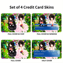 Load image into Gallery viewer, Anime Date A Liver Credit Card Skins (4-in-1 Pack)
