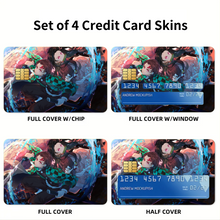Load image into Gallery viewer, Anime Demon Slayer: Kimetsu no Yaiba  Credit Card Skins (4-in-1 Pack)

