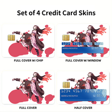 Load image into Gallery viewer, Anime Demon Slayer: Kimetsu no Yaiba  Credit Card Skins (4-in-1 Pack)
