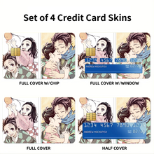 Load image into Gallery viewer, Anime Demon Slayer: Kimetsu no Yaiba Credit Card Skins (4-in-1 Pack)
