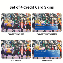 Load image into Gallery viewer, Anime Demon Slayer: Kimetsu no Yaiba  Credit Card Skins (4-in-1 Pack)

