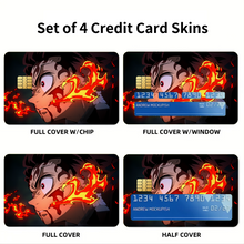 Load image into Gallery viewer, Anime Demon Slayer: Kimetsu no Yaiba Credit Card Skins (4-in-1 Pack)
