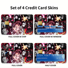 Load image into Gallery viewer, Anime Demon Slayer: Kimetsu no Yaiba Credit Card Skins (4-in-1 Pack)
