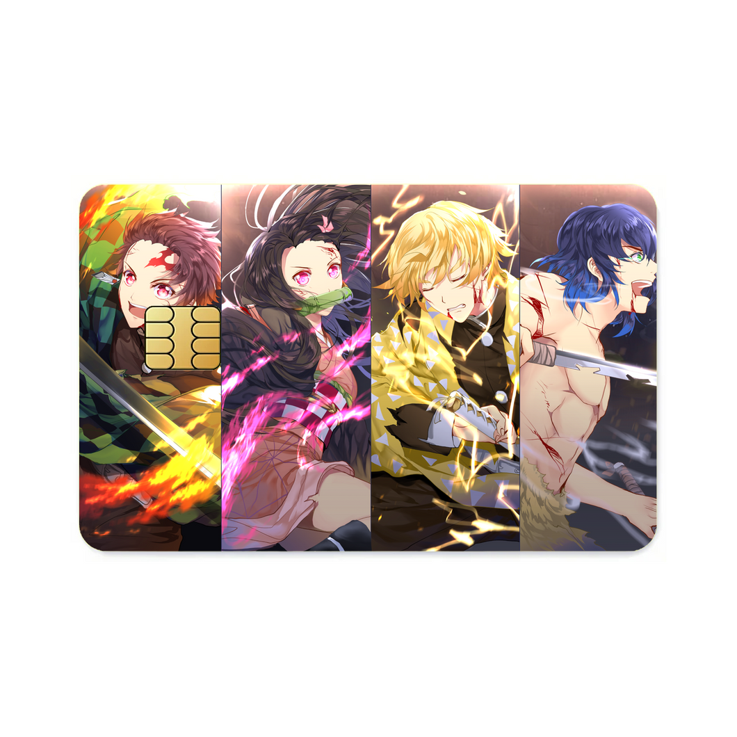 Anime Demon Slayer: Kimetsu no Yaiba  Credit Card Skins (4-in-1 Pack)