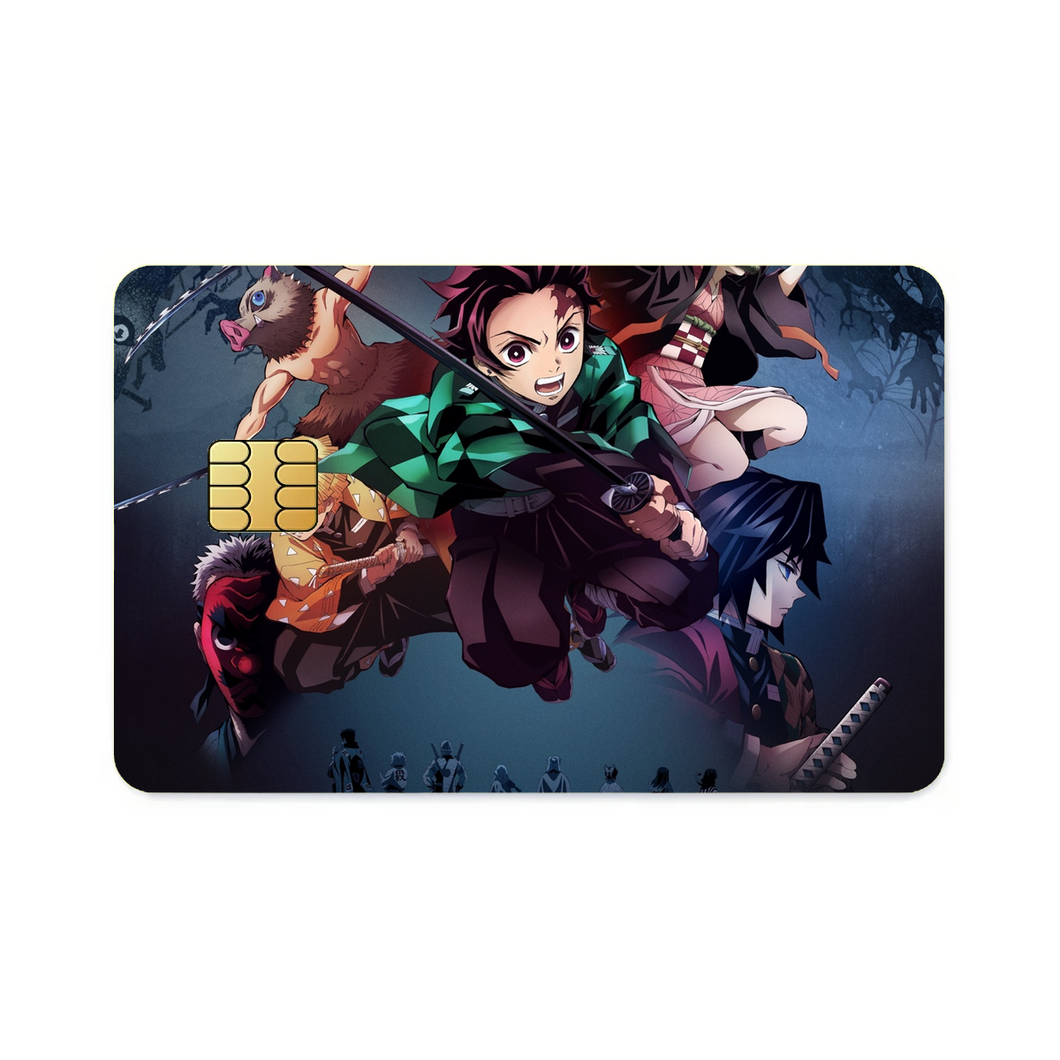 Anime Demon Slayer: Kimetsu no Yaiba Credit Card Skins (4-in-1 Pack)