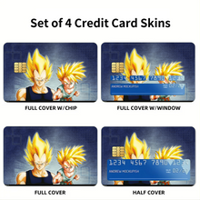 Load image into Gallery viewer, Anime Dragon Ball Z Credit Card Skins (4-in-1 Pack)
