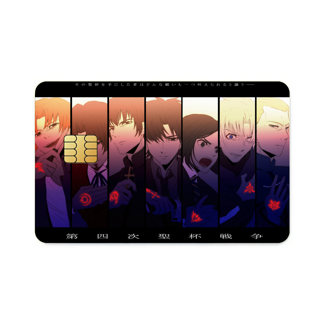 Anime Fate/Zeror Credit Card Skins (4-in-1 Pack)