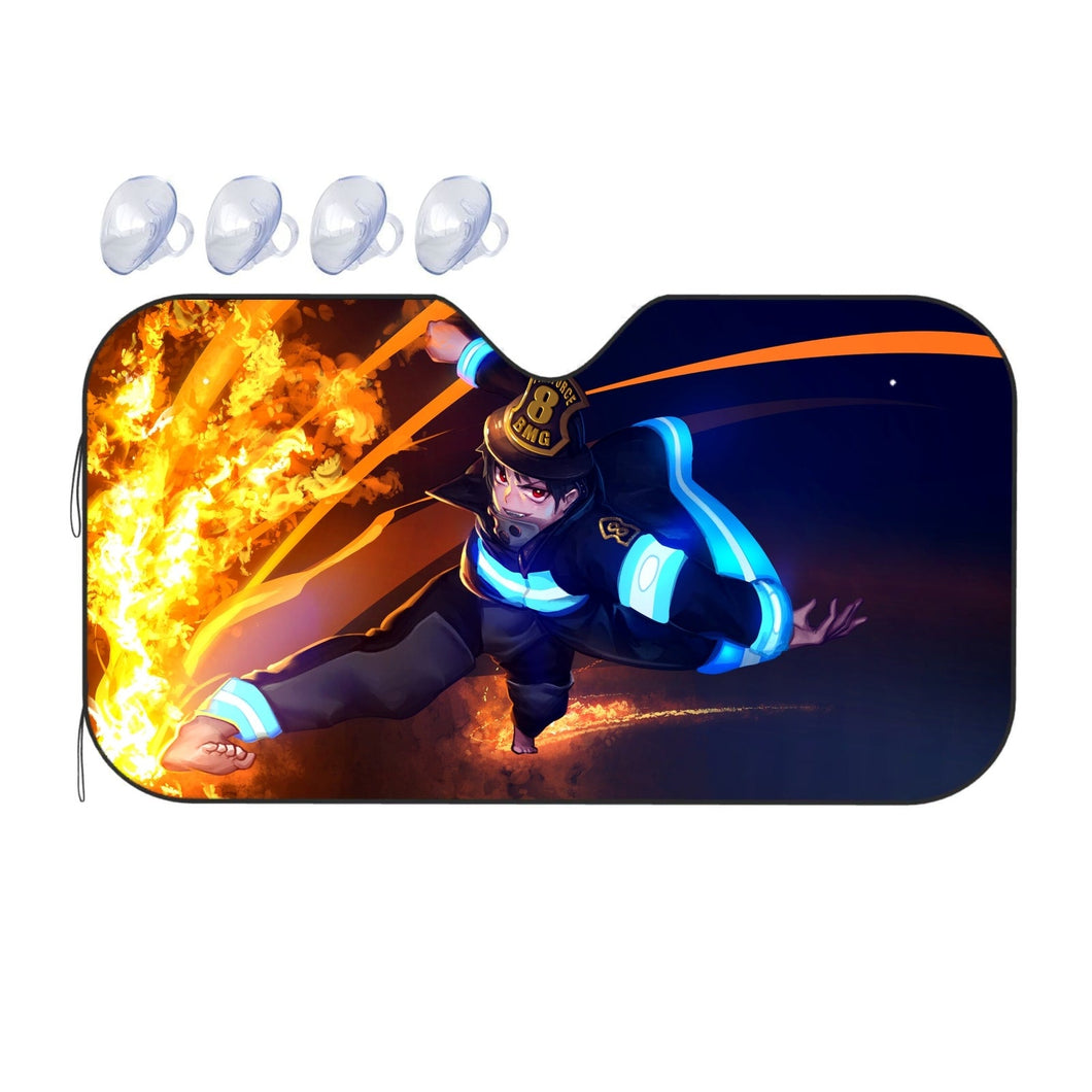 Anime Fire Force  Car Sunshade