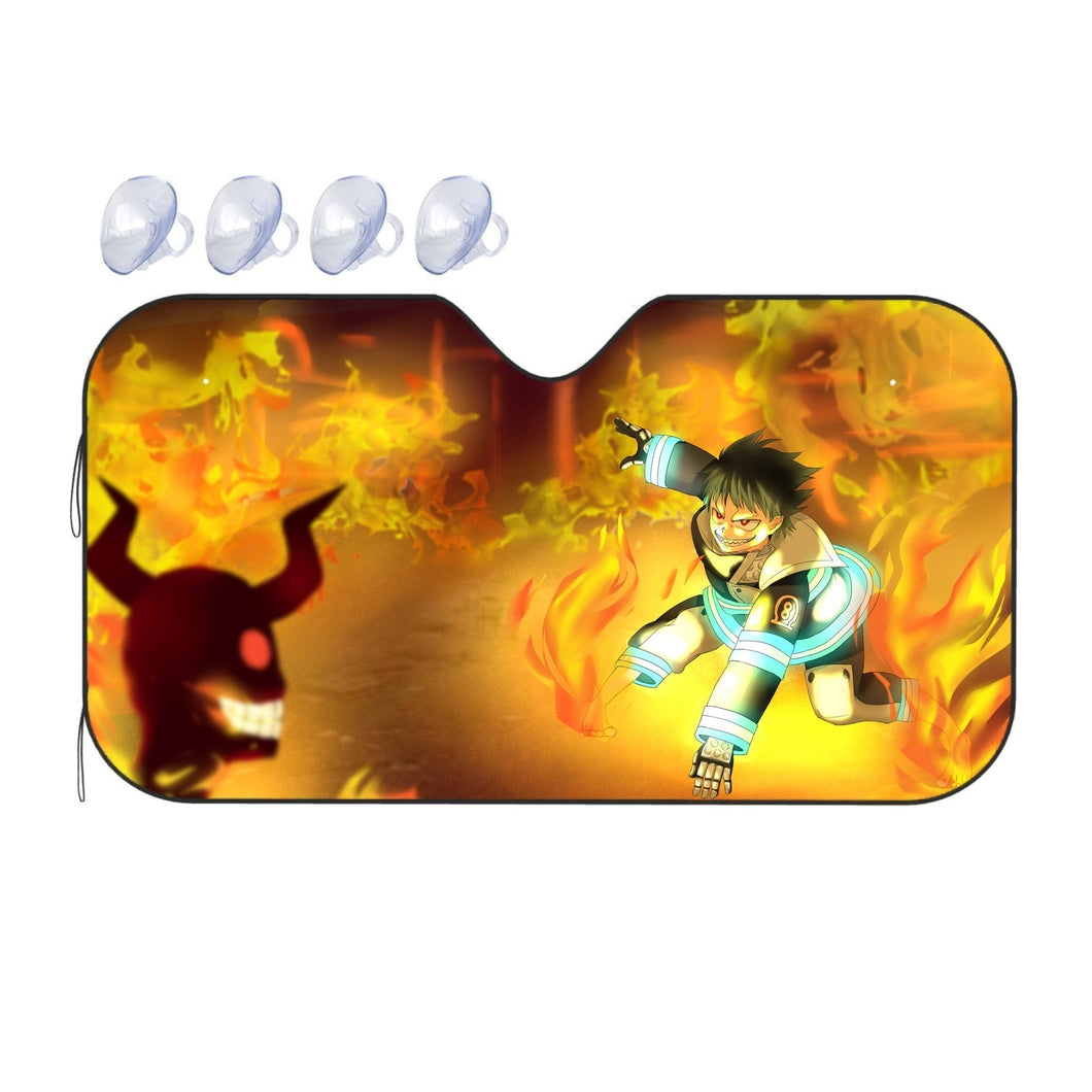 Anime Fire Force  Car Sunshade