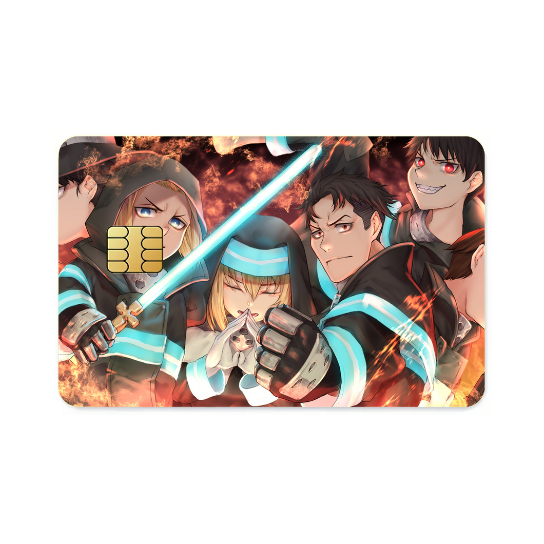 Anime Fire Force  Credit Card Skins (4-in-1 Pack)