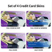 Load image into Gallery viewer, Anime FullMetal Alchemistr Credit Card Skins (4-in-1 Pack)
