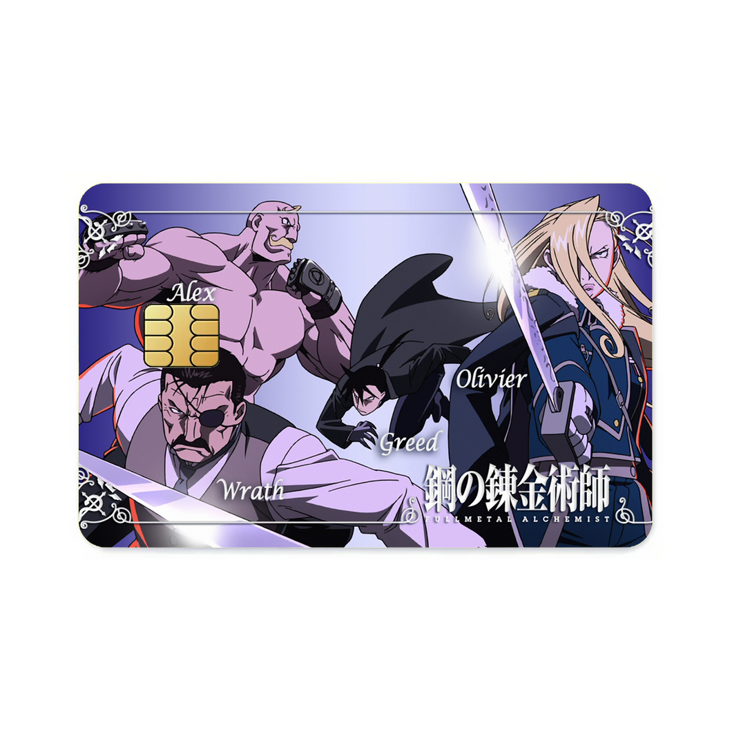 Anime FullMetal Alchemistr Credit Card Skins (4-in-1 Pack)