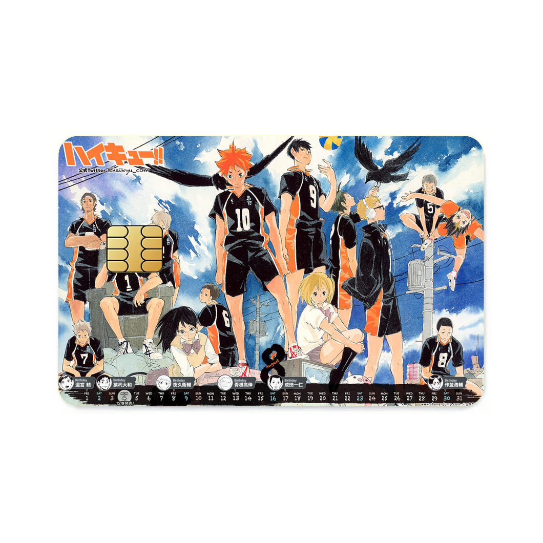 Anime Haikyu!! Credit Card Skins (4-in-1 Pack)