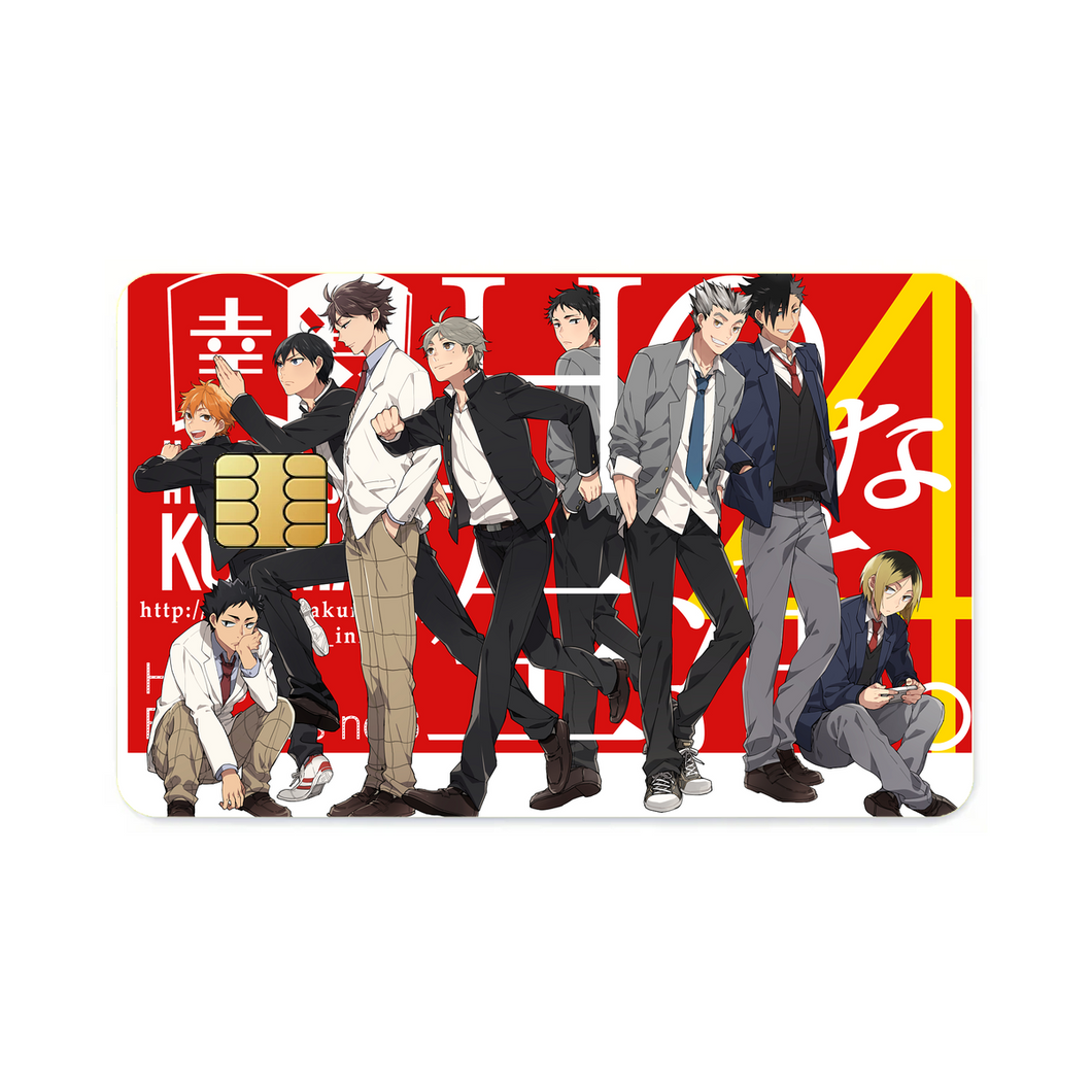 Anime Haikyu!!r Credit Card Skins (4-in-1 Pack)