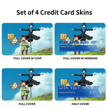 Load image into Gallery viewer, Anime Howl&#39;s Moving Castle Credit Card Skins (4-in-1 Pack)
