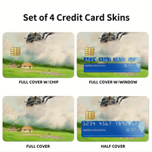 Load image into Gallery viewer, Anime Howl&#39;s Moving Castler Credit Card Skins (4-in-1 Pack)

