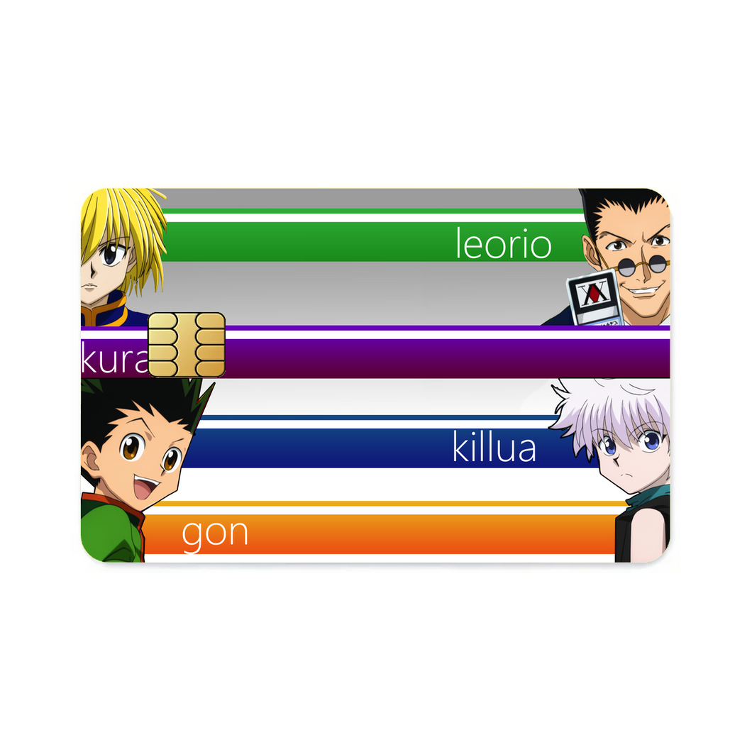 Anime Hunter x Hunter Credit Card Skins (4-in-1 Pack)