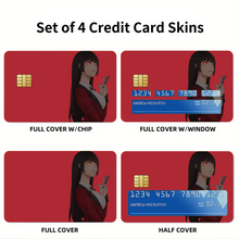Load image into Gallery viewer, Anime Kakegurui  Credit Card Skins (4-in-1 Pack)
