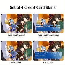 Load image into Gallery viewer, Anime KonoSuba - God’s blessing on this wonderful world!! Credit Card Skins (4-in-1 Pack)
