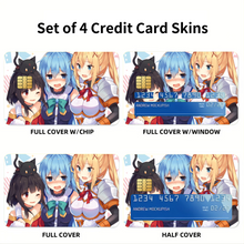 Load image into Gallery viewer, Anime KonoSuba - God’s blessing on this wonderful world!! Credit Card Skins (4-in-1 Pack)
