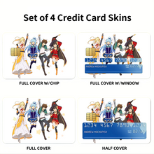 Load image into Gallery viewer, Anime KonoSuba - God’s blessing on this wonderful world!! Credit Card Skins (4-in-1 Pack)
