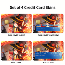 Load image into Gallery viewer, Anime KonoSuba - God’s blessing on this wonderful world!!  Credit Card Skins (4-in-1 Pack)
