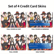 Load image into Gallery viewer, Anime KonoSuba - God’s blessing on this wonderful world!! Credit Card Skins (4-in-1 Pack)
