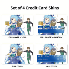 Load image into Gallery viewer, Anime KonoSuba - God’s blessing on this wonderful world!! Credit Card Skins (4-in-1 Pack)
