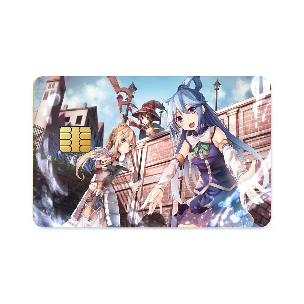 Anime KonoSuba - God’s blessing on this wonderful world!!  Credit Card Skins (4-in-1 Pack)