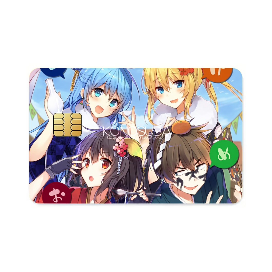 Anime KonoSuba - God’s blessing on this wonderful world!! Credit Card Skins (4-in-1 Pack)