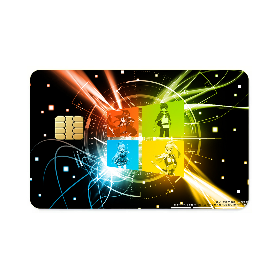 Anime KonoSuba - God’s blessing on this wonderful world!!  Credit Card Skins (4-in-1 Pack)