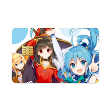Load image into Gallery viewer, Anime KonoSuba - God’s blessing on this wonderful world!! Credit Card Skins (4-in-1 Pack)
