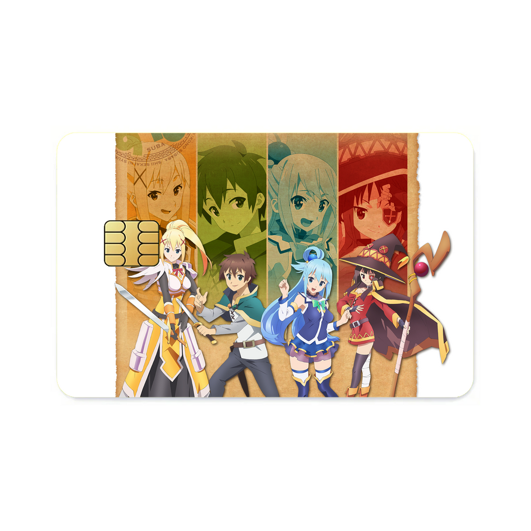 Anime KonoSuba - God’s blessing on this wonderful world!!r Credit Card Skins (4-in-1 Pack)
