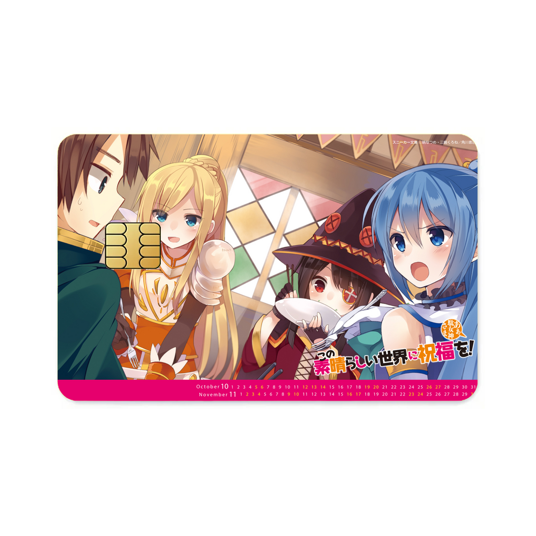 Anime KonoSuba - God’s blessing on this wonderful world!!r Credit Card Skins (4-in-1 Pack)