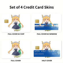 Load image into Gallery viewer, Anime Miss Kobayashi&#39;s Dragon Maid Credit Card Skins (4-in-1 Pack)
