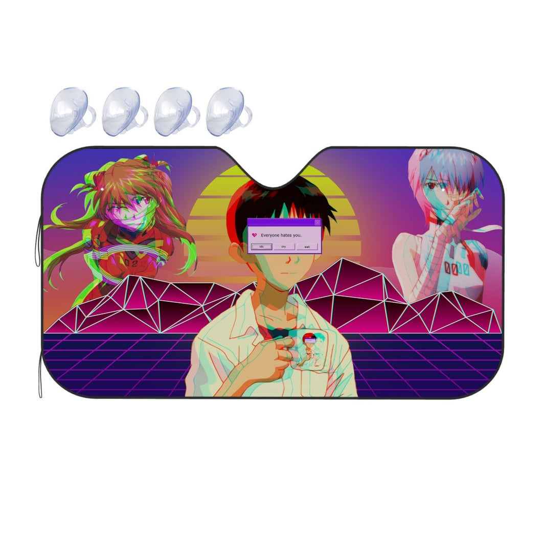 Anime Neon Genesis Evangelion  Car Sunshade