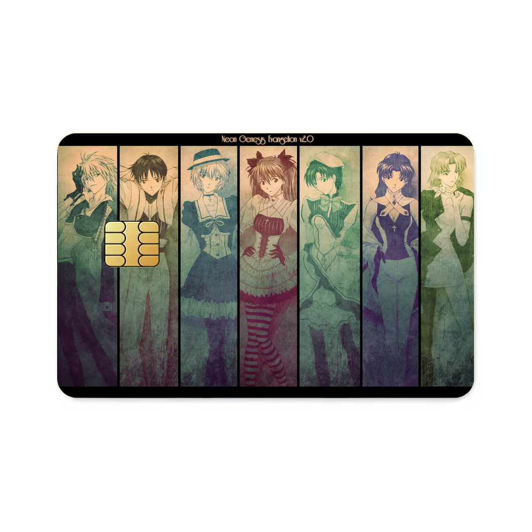 Anime Neon Genesis Evangelion Credit Card Skins (4-in-1 Pack)
