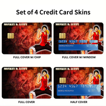 Load image into Gallery viewer, Anime One Piecer Credit Card Skins (4-in-1 Pack)
