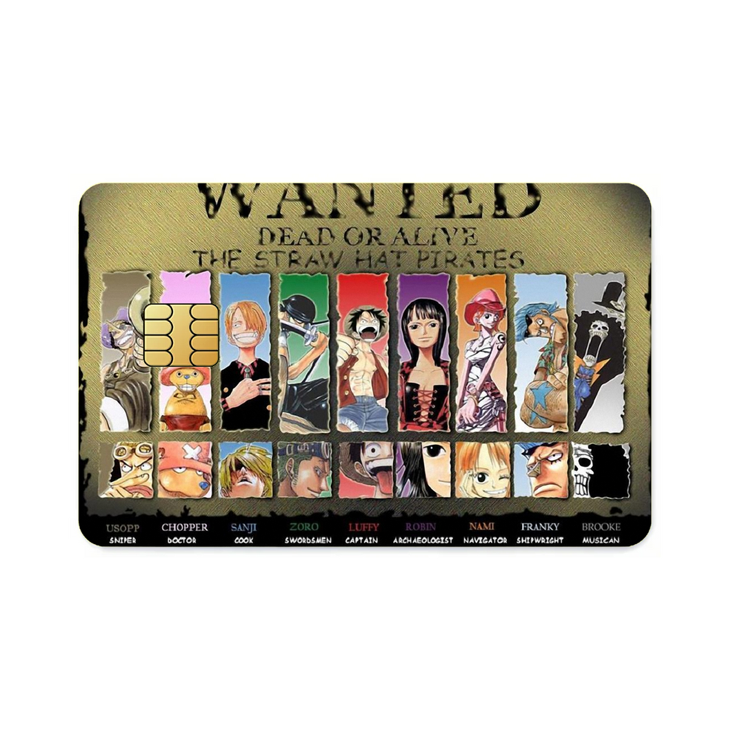 Anime One Piecer Credit Card Skins (4-in-1 Pack)