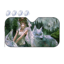 Load image into Gallery viewer, Anime Princess Mononoke Car Sunshade
