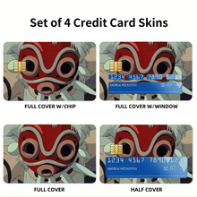 Load image into Gallery viewer, Anime Princess Mononoker Credit Card Skins (4-in-1 Pack)
