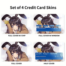 Load image into Gallery viewer, Anime Rascal Does Not Dream of Bunny Girl Senpai  Credit Card Skins (4-in-1 Pack)
