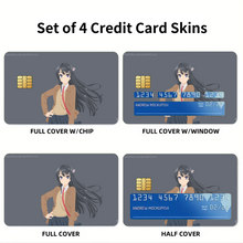 Load image into Gallery viewer, Anime Rascal Does Not Dream of Bunny Girl Senpai  Credit Card Skins (4-in-1 Pack)
